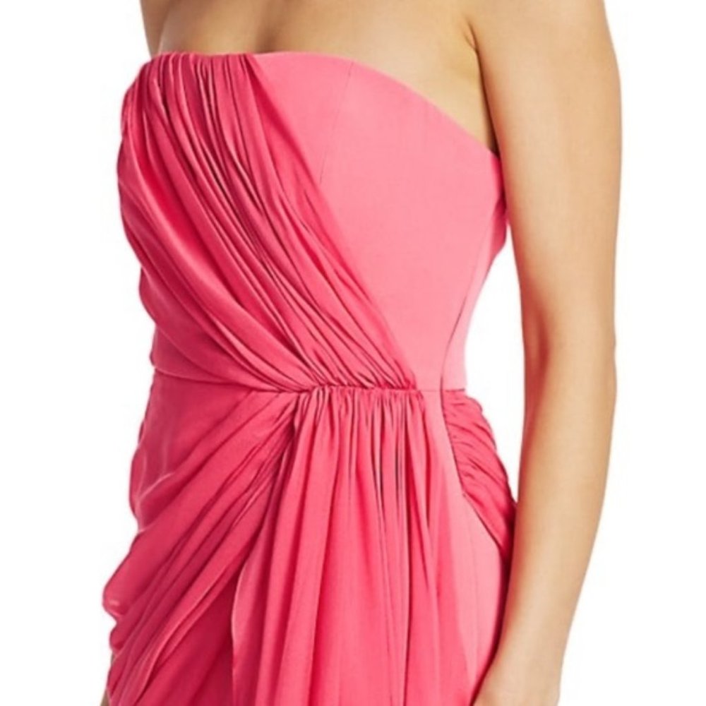 Cinq à Sept- Pink Yuki Draped Strapless Mini Dress Size 8 NWT
